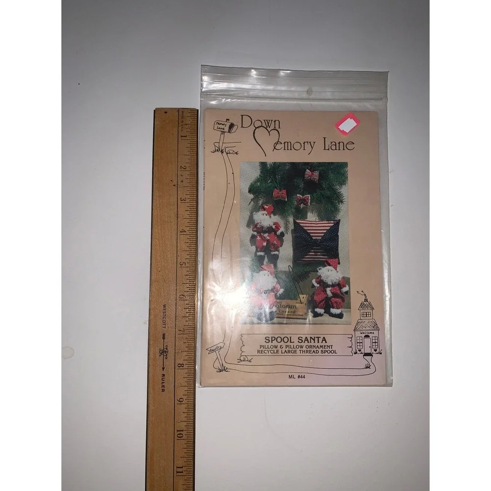 Vintage Christmas‎ Sewing Pattern Lot Santa Reindeer Mice Bears Ornaments 6pc